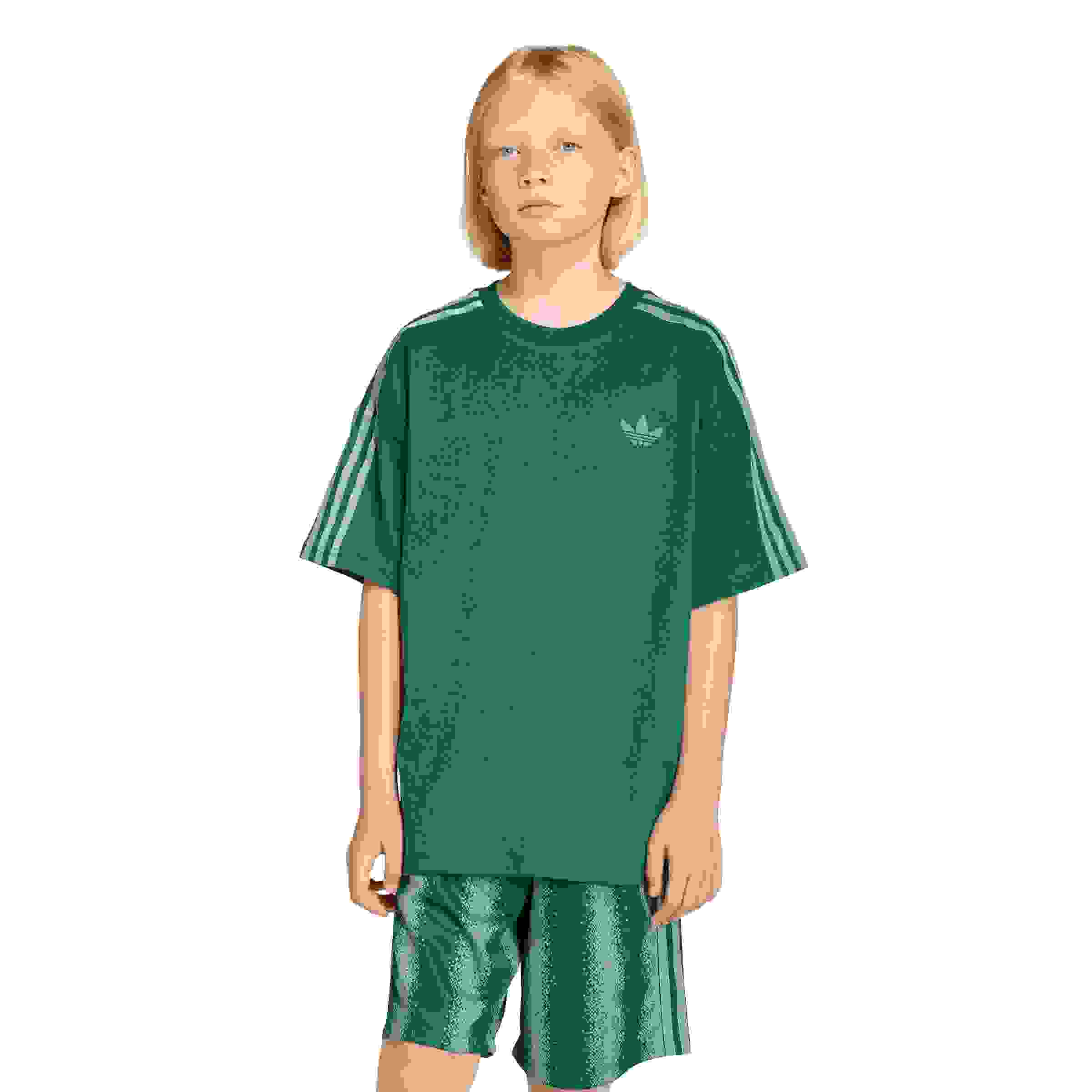 adidas Originals Minecraft Loose Big Kids' Green Batwing Tee